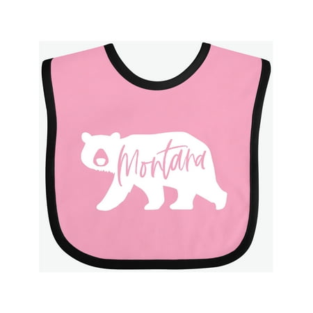 

Inktastic Montana White Bear Silhouette Gift Baby Boy or Baby Girl Bib