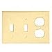 thumbnail image 2 of Cooper Wiring 2158V-BOX 3 Gang Combination Standard Wall Plate, Ivory, 2 of 2