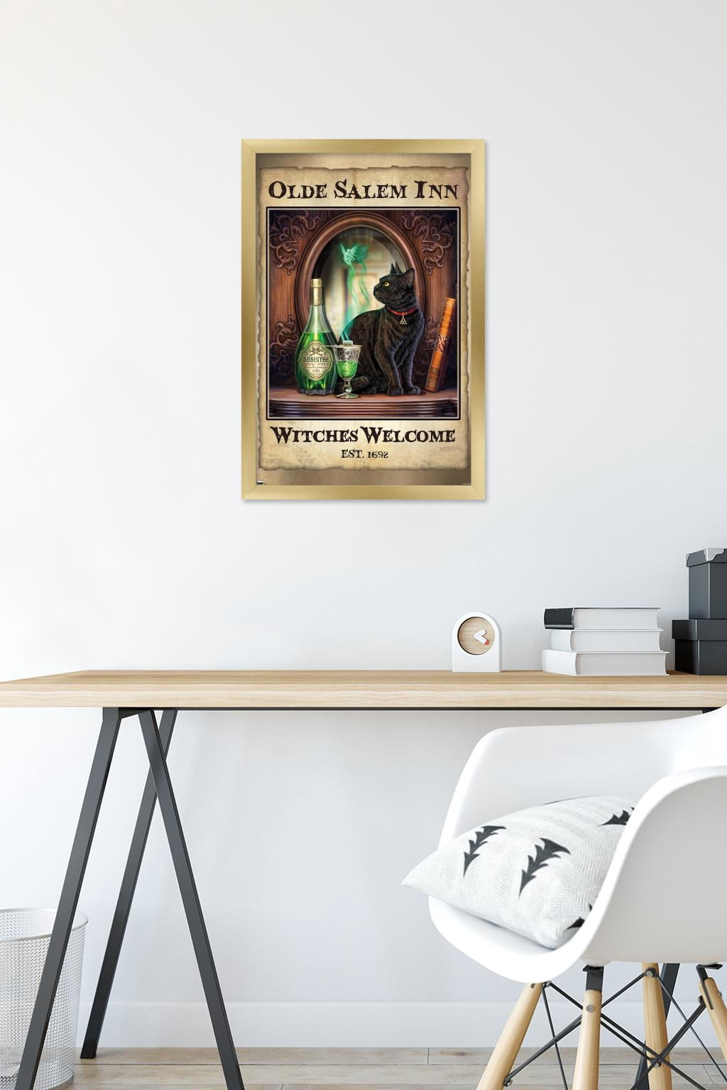 Lisa Parker - Absinthe Witches Welcome Wall Poster, 14.725" x 22.375", Framed
