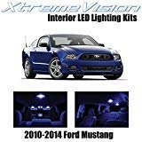 XtremeVision Interior LED for Ford Mustang 2010-2014 5 pcs Blue Interior LED Kit + Installation Tool