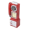 thumbnail image 4 of Modelo de teléfono decorativo de moda clásico vintage exquisito modelo de teléfono de resina decoración para bar rojo, 4 of 14