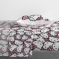thumbnail image 2 of Hello Kitty Stripes & Hearts Queen Size Sheet Set Super Soft Piece Bedding Set Microfiber Sheets Include Reversible Pillow Covers, 2 of 6