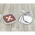thumbnail image 3 of Letter X Chevron Blue and Orange 3 Compact Mirror CJ1060-XSCM, 3 of 4