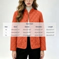 thumbnail image 3 of SEROYE Womens Jackets Corduroy Quilted Stand Collar Button Down Coat Embossed Pattern Casual Warm Outerwear Pockets (XL, Orange), 3 of 5