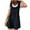 Navy, variant on Timegard Overalls for Women Scoop Neck Fitting Wide Leg Short Rompers Casual Solid Color Summer Fashion