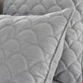 thumbnail image 5 of Levtex Home - Light Grey Velvet Quilt Set - King Quilt and Two King Shams - Velvet - Light Grey - Quilt (106x92in.) and Shams (20x36in.) - Reversible - Polyester/Polyester, 5 of 5