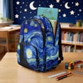 thumbnail image 4 of Xixirimido Starry Night Print 17" Kids Backpack for Boys Girls Large School Bags for Middle/High School Students Multi-pocket Book Bag for Elementary, 4 of 8