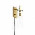 thumbnail image 4 of Modway Skylark Wall Sconce in Clear Satin Brass, 4 of 7