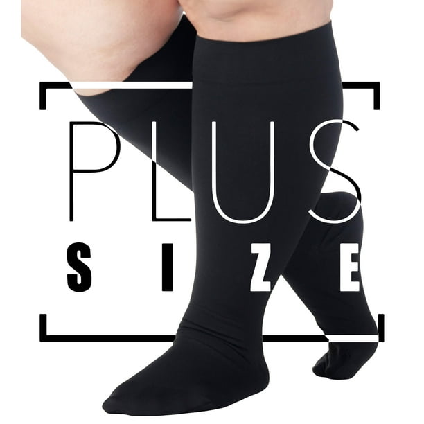 3XL Plus Size Wide Calf Support Socks for Men and Women Circulation 20 ...