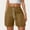 Brown, variant on ZZwxWA Womens Fashion Solid Color Shorts with Elastic Waistband Drawstring Side Pockets for Casual Wear Cargo Sports Short Pants