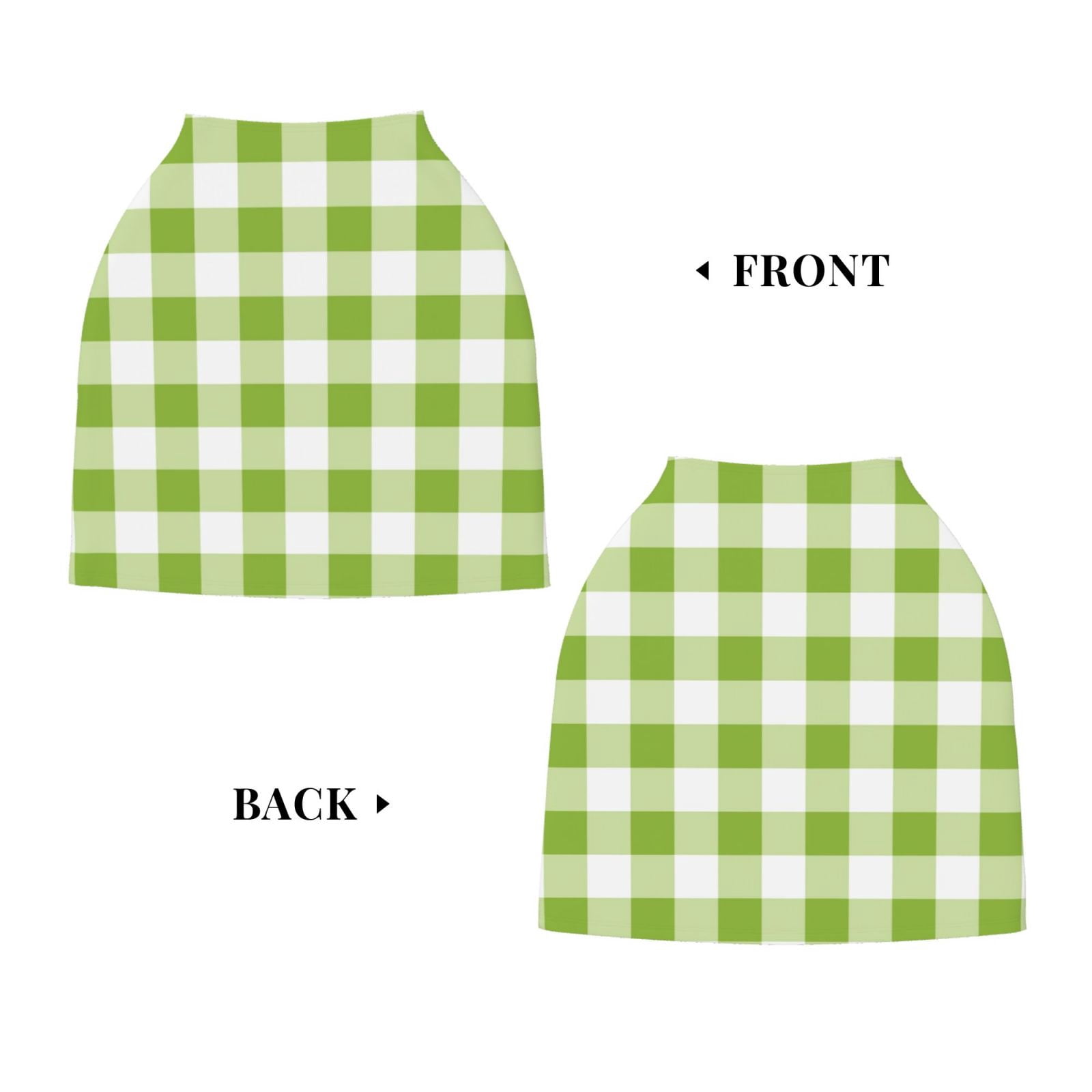 Fotbe White Green Plaid Pattern Car Seat Covers for Babies, Nursing Breastfeeding Cover Infant Carseat Canopy, Soft Stretchy Carrier Cover