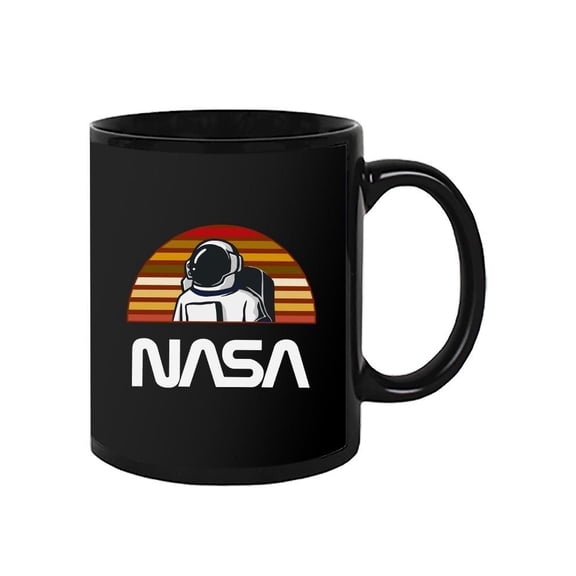 NASA Nasa Astronaut Over Retro Colors Mug - NASA Designs,