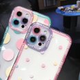 thumbnail image 2 of Compatible with iPhone Case,Cute Colorful Polka Dot Frame Edge Camera Lens Protection Clear Soft Shockproof Cover Women Girls Phone Case (Pink,iPhone 14), 2 of 7