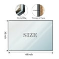 thumbnail image 7 of 48x30 Inch Metal Black Frame Mirror for Bathroom, Brushed Rectangular Corner Vanity, Lightweight Deep Set Design Large Wall Mirrors Decorative, Hangs Horizontal & Vertical, 7 of 7