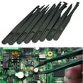 thumbnail image 2 of Pinzas de plástico de precisión de 8 piezas, juego de pinzas antiestáticas de 4,5-4,8 pulgadas con puntas curvas y rectas para ensamblaje electrónico, 2 of 5