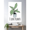 thumbnail image 2 of I Love Plants Poster Wall Art, Modern Wall Decor For Living Room Bedroom, 16x24 UNFRAMED, 2 of 3