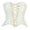 White, variant on Women's Solid Satin Boned Underbust Corset Bodysuit Tummy Control Hourglass Shaping Waist Trainer for Party Daily Wear