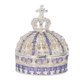 thumbnail image 1 of Caja de baratija de Metal con forma de corona púrpura, joyero elegante y exquisito de aleación de Zinc para decoración de mesa, 1 of 5
