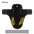 thumbnail image 1 of GLFILL Stylish 3D Carbon Fiber Mountain Bike Mudguards for Front and Rear Tires yellow, 1 of 4