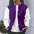 thumbnail image 3 of CONZONE Men's Casual Bomber Jacket Buttons Baseball Jacket for Men Lightweight Graphic Fall Streetwear Jackets With Pockets, 3 of 8