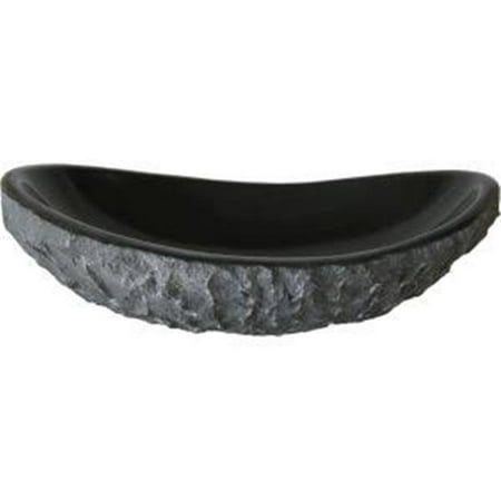 Absolute Natural Granite Slipper Vessel Sink Brushed Nickel Umbrella Drain