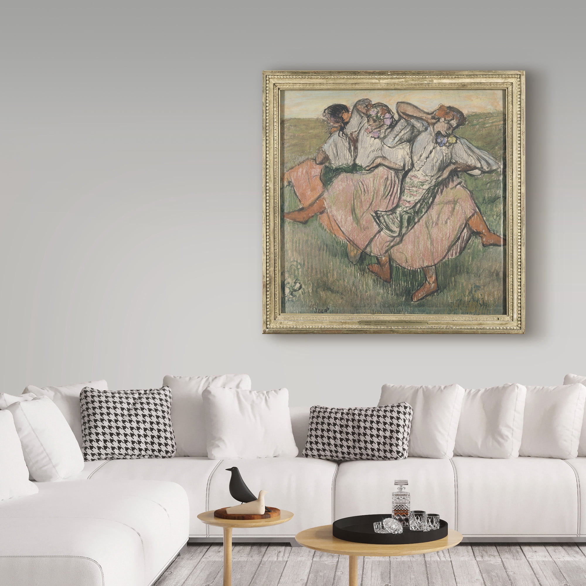 Trademark Fine Art 'Three Russian Dancers' Canvas Art by Edgar Degas
