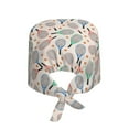 thumbnail image 2 of Kdxio Cute Tennis Racket Pattern Turban Hat for Women Men Comfortable Adjustable Cleaning Working Cap with Sweatband, 2 of 8