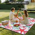 thumbnail image 4 of Summer Red Starfish Outdoor Rug 5x7 Ft - Reversible Patio Rug Outdoor Camping Rugs, Green Coral Coastal Ocean Abstract Washable Indoor Outdoor Area Rugs, Non-Slip Outdoor Carpet Runner for Deck/Porch, 4 of 8