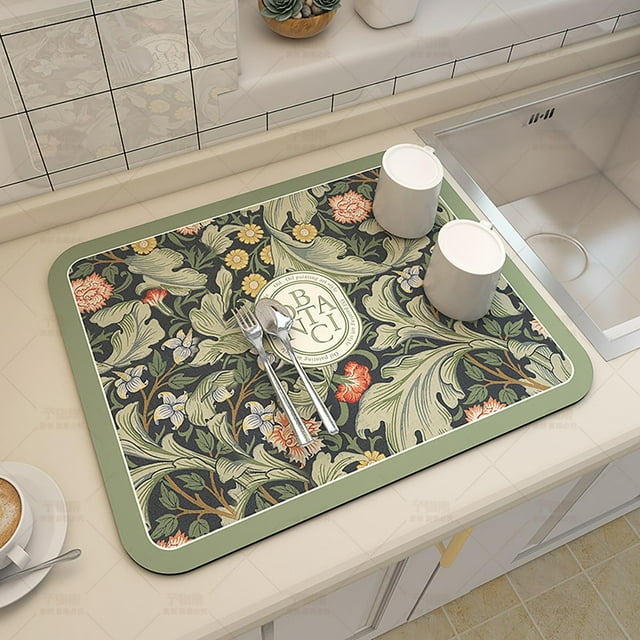 Boovnll Place Mats, Kitchen Countertop Technology Cloth Pad Coffee Table Tabletop Dishes Cup Drying Pad Wash- Heat Insulation Pad Soft Absorbent Pad, Placemats