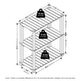 thumbnail image 6 of Furinno Pangkor 3-Tier Turn-N-Tube Indoor Outdoor Plant Shelf Wood Stand with Square Poles, Natural/Black, 6 of 6