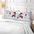 thumbnail image 6 of GZHJMY Christmas Snowman Snow Zippered Velvet Pillowcases,Super Soft and Cozy Luxury Plush Pillow Case Bed Pillow Pillowcases, 20x40 Inches Home Decor, 6 of 7