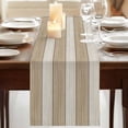 thumbnail image 3 of Table Runners 70 Inches Long Dress Scarves, Brown Ombre Wooden Farmhouse Coffee/Dining/Kitchen Table Decor, Holiday Table Runner, Farmhouse Retro Khaki Wood 13x70 Inch, 3 of 9