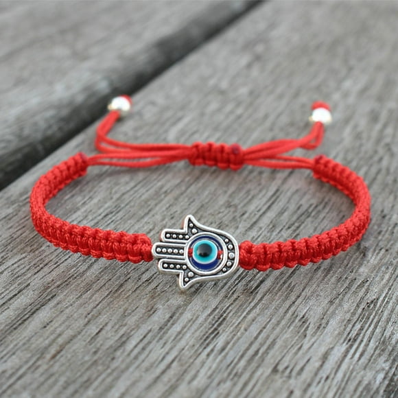 TEHAUX 2Pcs Evil Eye Resistance Bracelet Handcrafted Rope for Everyday Wear