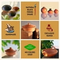 thumbnail image 3 of Swadeshi Blessings Unglazed Clay Tagine Pot for Cooking with Lid 2.8Liters/ Lead Free Earthen Tagine/ Clay Tagine Cookware for baking, 3 of 8
