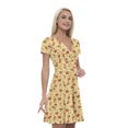 thumbnail image 1 of Women’s A Line Floral Summer Dress, Retro Triangle Arrangement, Cross Wrap V Neck, 6 Sizes, by Ambesonne, 1 of 2
