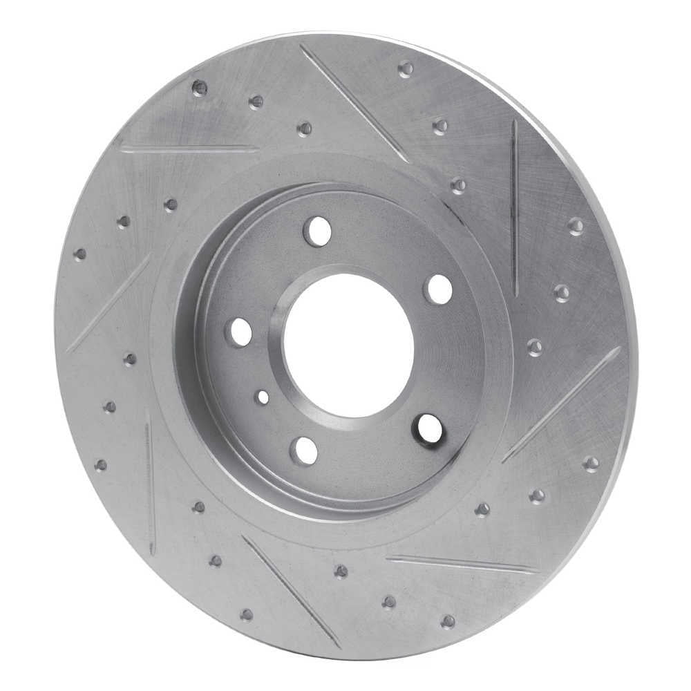Dynamic Friction Company 631-52025L DFC Brake Rotor - Drilled And Slotted - Silver