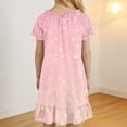 thumbnail image 6 of Cethrio Girls' Nightgowns Size 6, Summer Loose Fit Short Sleeve Mid-length Kids Sleep Dresses Sleepwear Multicolor Size 6, 6 of 8