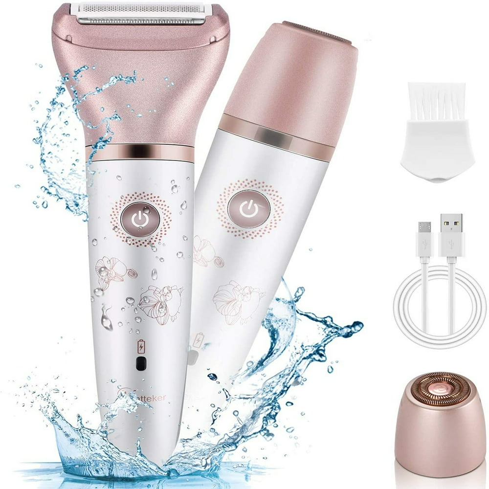 Electric Razor for Women, 2 in 1 Women Hair Removal Wet & Dry Painless Lady Electric Shaver