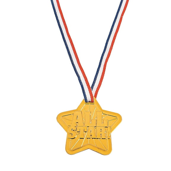 Star Shaped Medal - Stationery - 12 Pieces