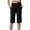 Black, variant on Cxenplz Women's Bermuda Shorts Knee Length High Waisted Stretchy Long Shorts with Pockets Athletic Casual Summer