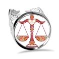 thumbnail image 1 of Anillo de Compromiso Ajustable Símbolo del Zodiaco Libra, 1 of 3