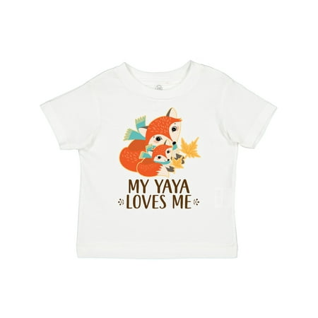 

Inktastic My Yaya Loves Me Cute Fox Gift Toddler Boy or Toddler Girl T-Shirt