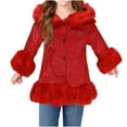 thumbnail image 2 of TAGOLD Girls' Outerwear Jackets 4 - 16 Years Solid Thickened Coat Long - Sleeve Hooded, 2 of 4