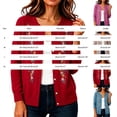 thumbnail image 3 of LEKODE womens sweaters Long Sleeve Oversized Cardigan Plus Size Cardigan Light Cardigan women fall clothes Sky Blue XL, 3 of 7