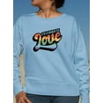thumbnail image 2 of Celebrate Love Colorful Banner Sweatshirt Women -Smartprints Designs, Female Medium, 2 of 4