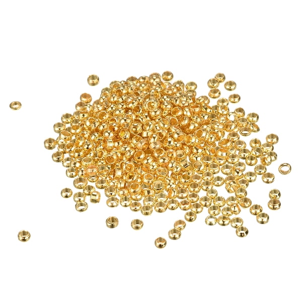 Cuentas Redondas Engarzadas Unique Bargains 2000uds 2,5mm Dorado