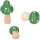 thumbnail image 1 of Adornos de madera YONGSHENG setas 3 piezas por juego verde, 1 of 5