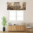 thumbnail image 2 of Brown Barn Door Printed Window Curtains Valances Western Country Retro Rural Rustic Farmhouse Window Valance for Living Room Bedroom, Kitchen Valance Rod Pocket Window Curtain, 2 of 6