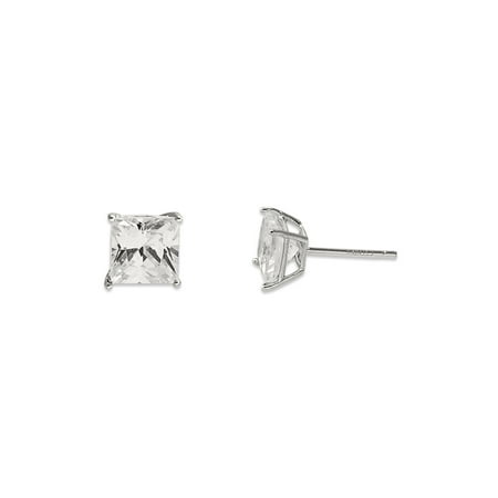 Brilliance Fine Women s Square CZ 10kt White Gold Stud Earrings 7mm Brilliance Fine Women s Square CZ 10kt White Gold Stud Earrings 7mm