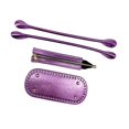 thumbnail image 6 of Crochet Bag Bottoms Woven Bag Set Knitting Crochet Bags Bottom Craft Bag Oval Long Purse Bottom for Shoulder Bag Purse Making Accessories Violet, 6 of 8